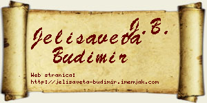 Jelisaveta Budimir vizit kartica